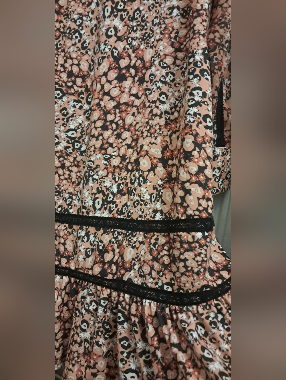 Belldini Sheer Armed Floral Dress - Picture 2 of 7
